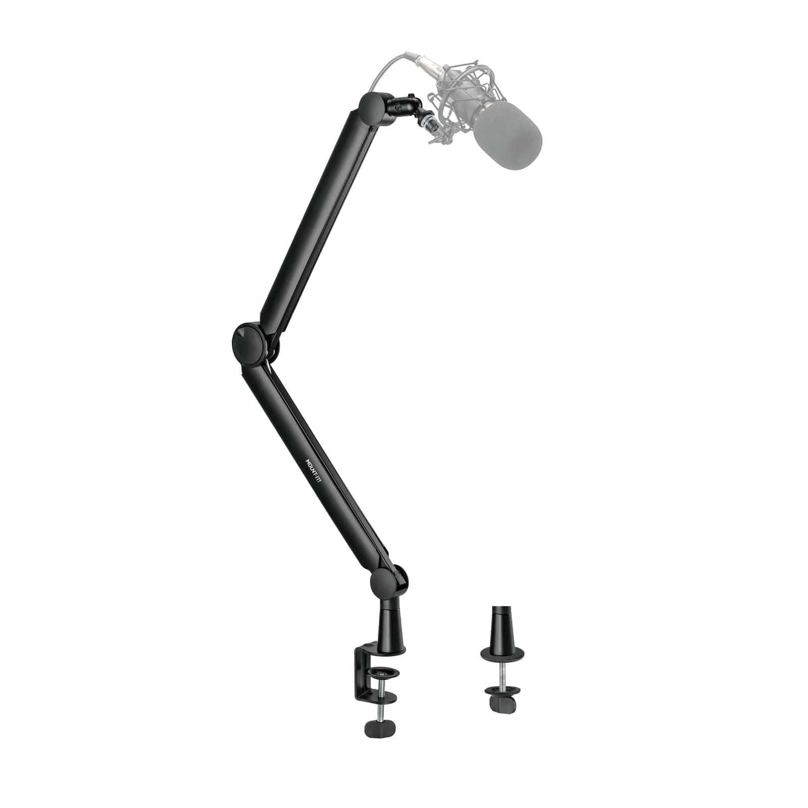 Mount-It! - Adjustable Full Motion Microphone Boom Arm with Cable Management & Friction Control for Desk Mount - Black