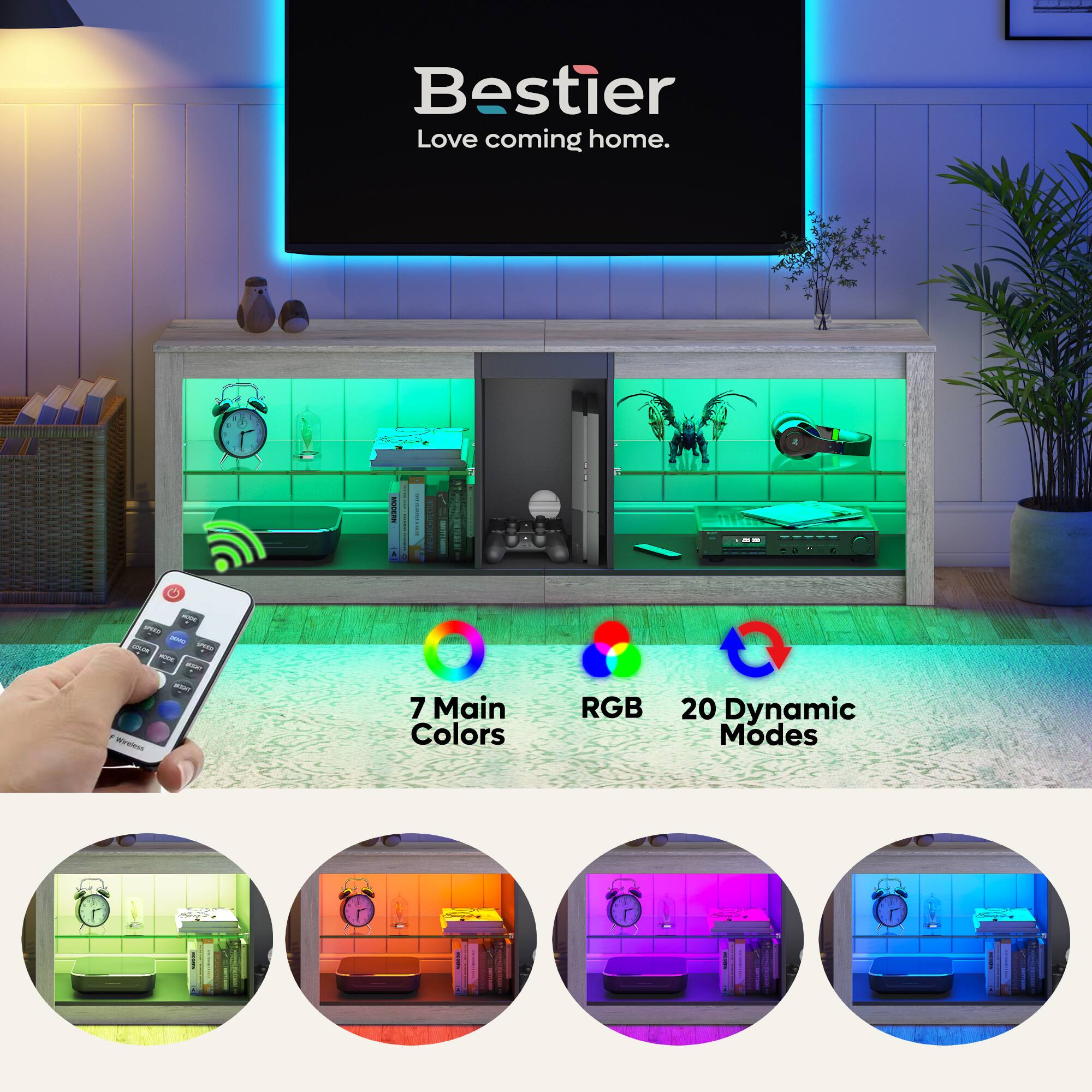 Bestier Love coming home. 2 | 7 Main Colors RGB 20 Dynamic Modes