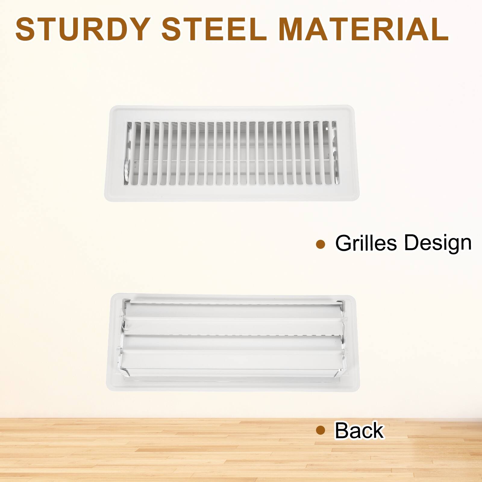 STURDY STEEL MATERIAL

- Grilles Design
- Back