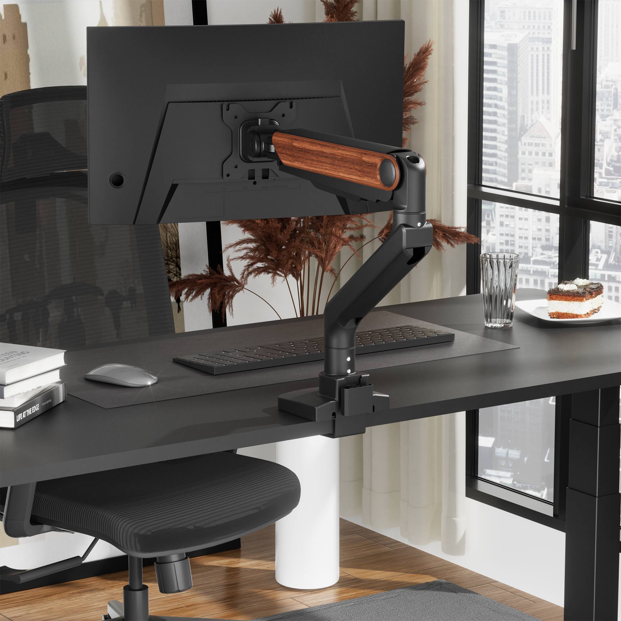 Alt View 10. FlexiSpot - MA9 Premium Single Monitor Arm for 17"-49" Monitor - Black.