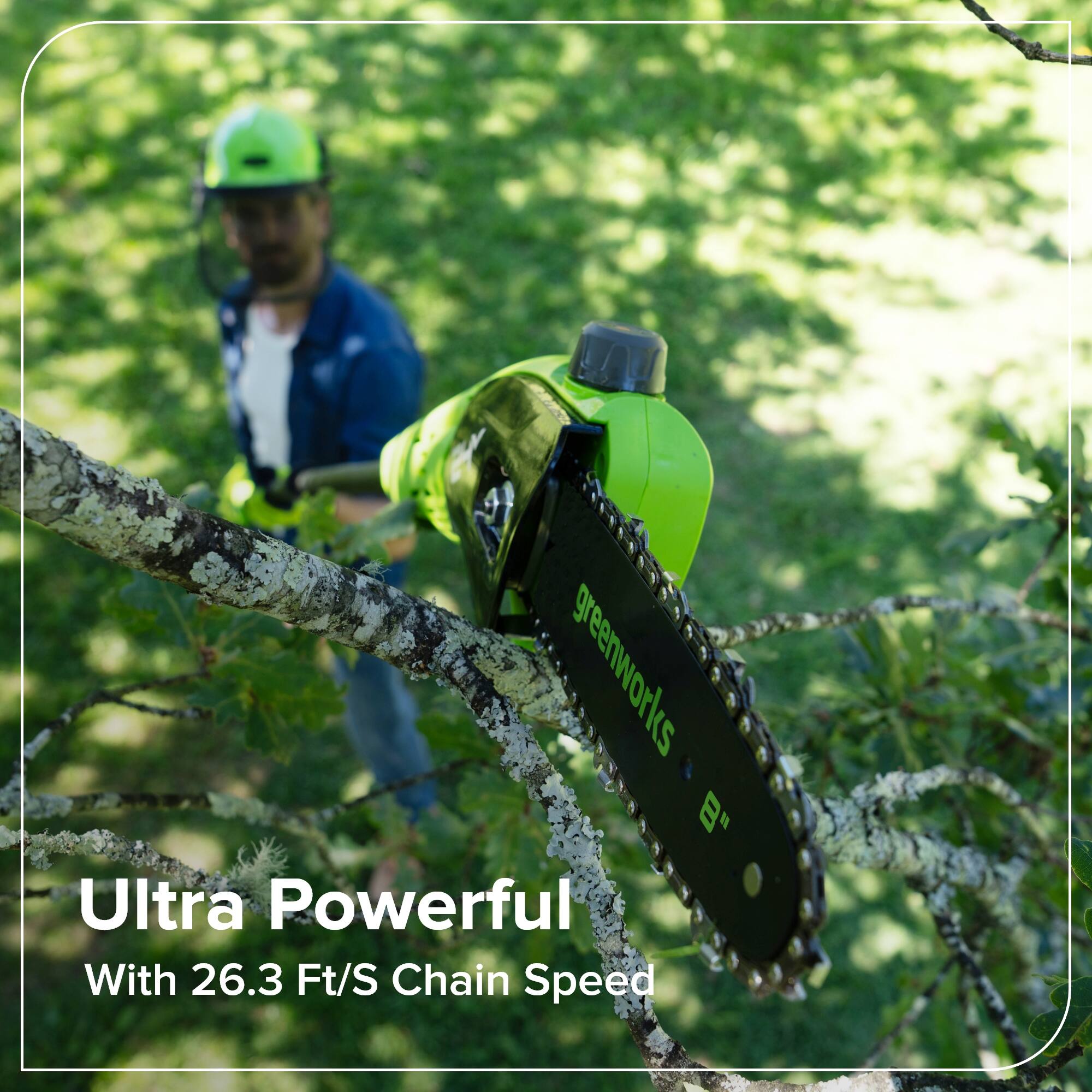Ultra Powerful  
With 26.3 Ft/S Chain Speed