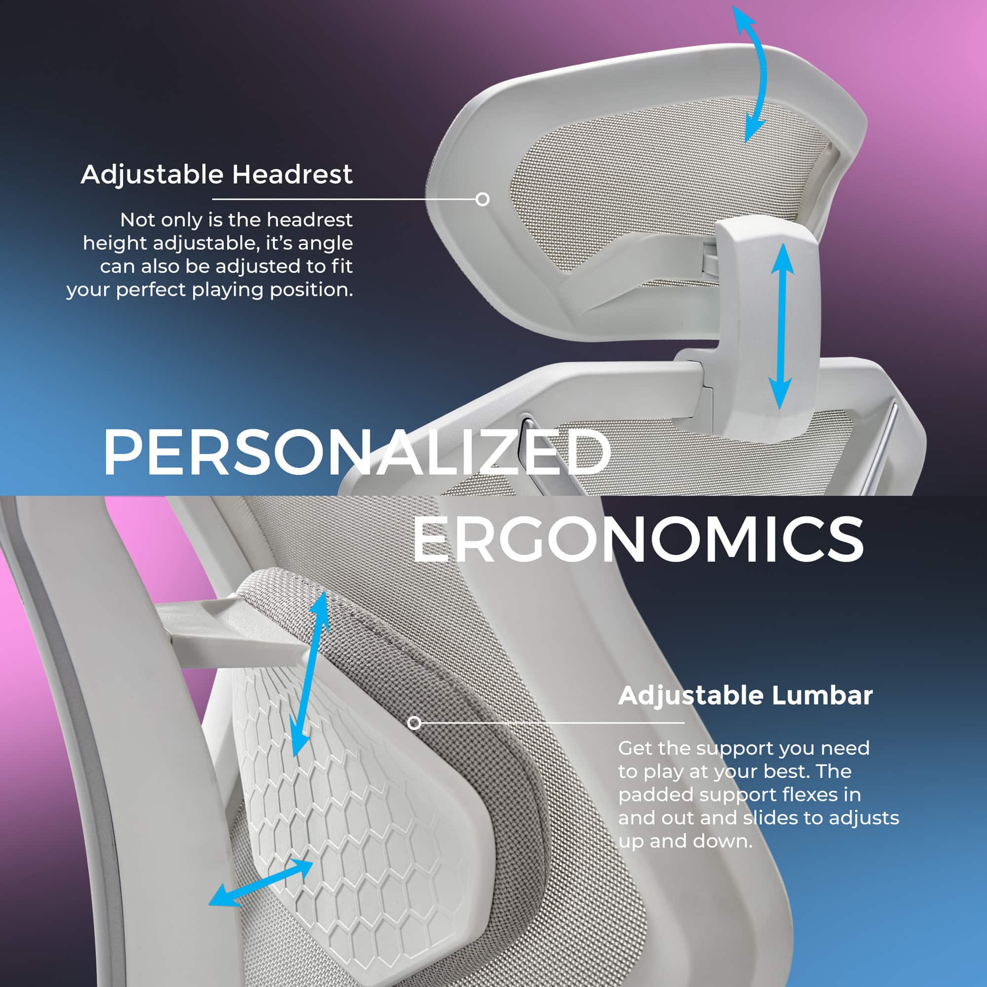 Alt View 11. Lenovo - Legion Mesh Gaming Chair - Phantom Gray.