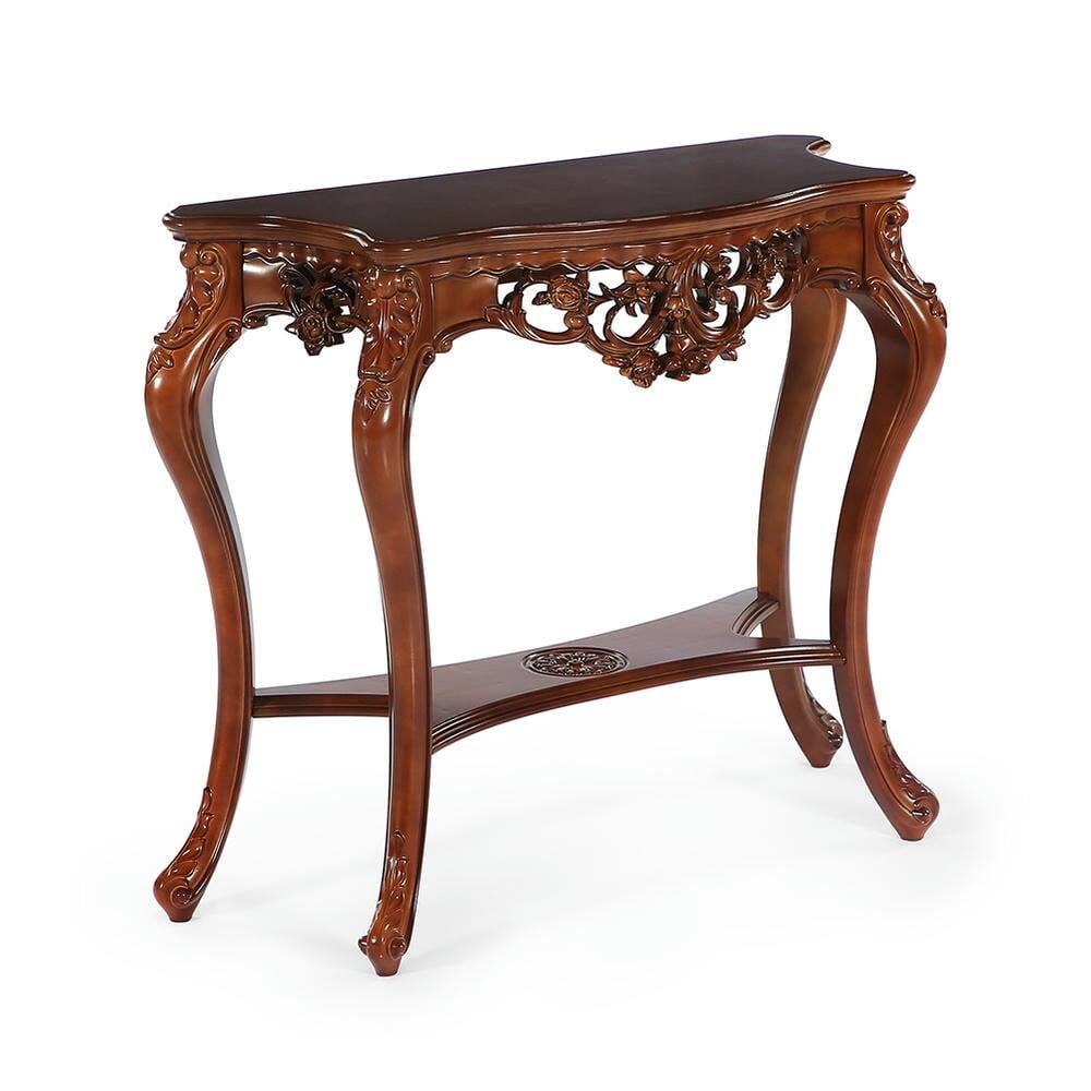 Alt View 1. Kadyn - Entryway Table, Console Sofa Table,37.6" Console Table, Elegant Two-Tier Entryway Hallway Table - Brown.