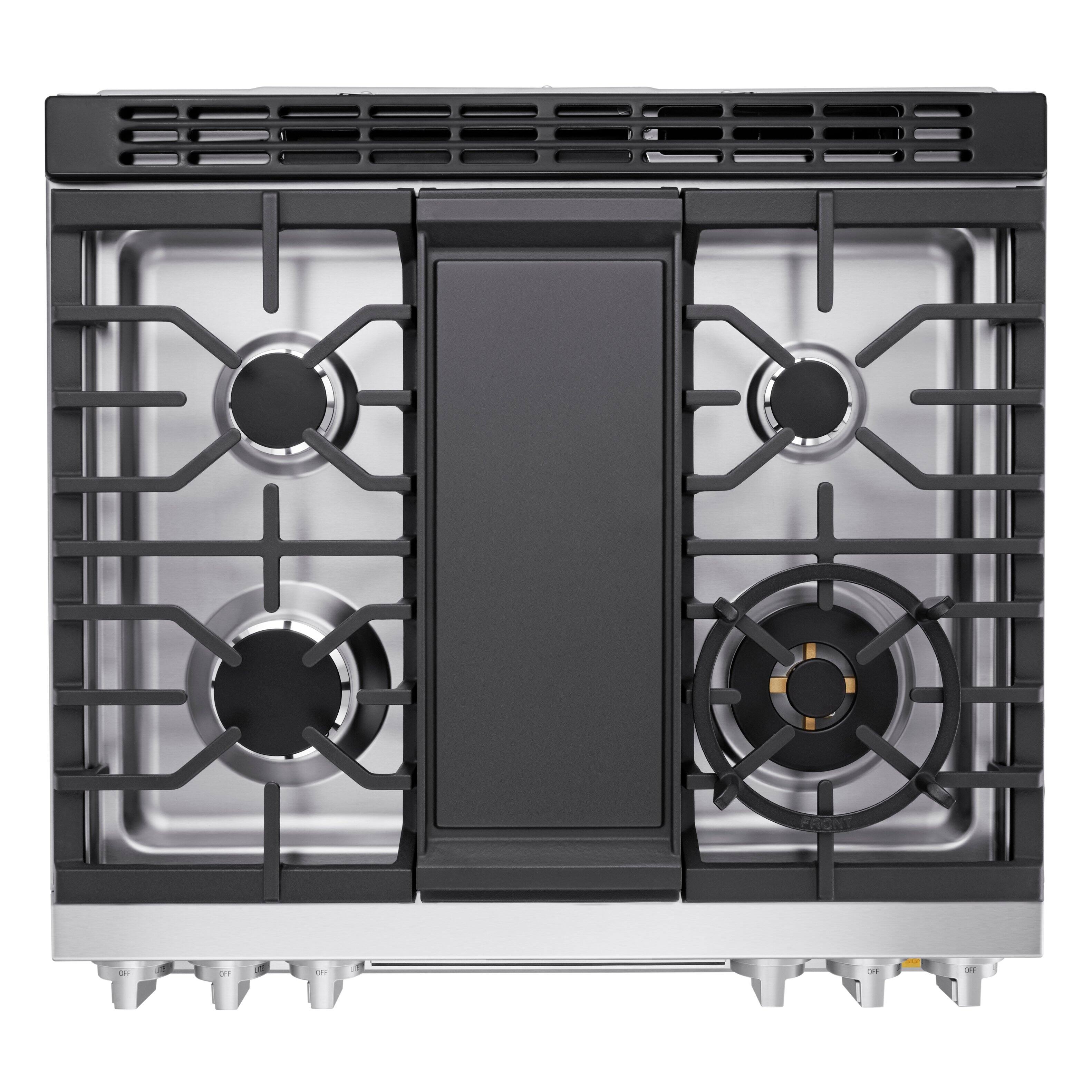 Alt View 14. LG - SIGNATURE 6.3 Cu. Ft. Slide-In Gas True Convection Range with EasyClean, Color LCD Display and Smart AI Gourmet Camera - PrintProof Stainless Steel.