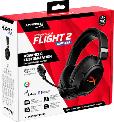 HyperX Cloud Flight Wireless Gaming Headset for PC, PS5, PS4