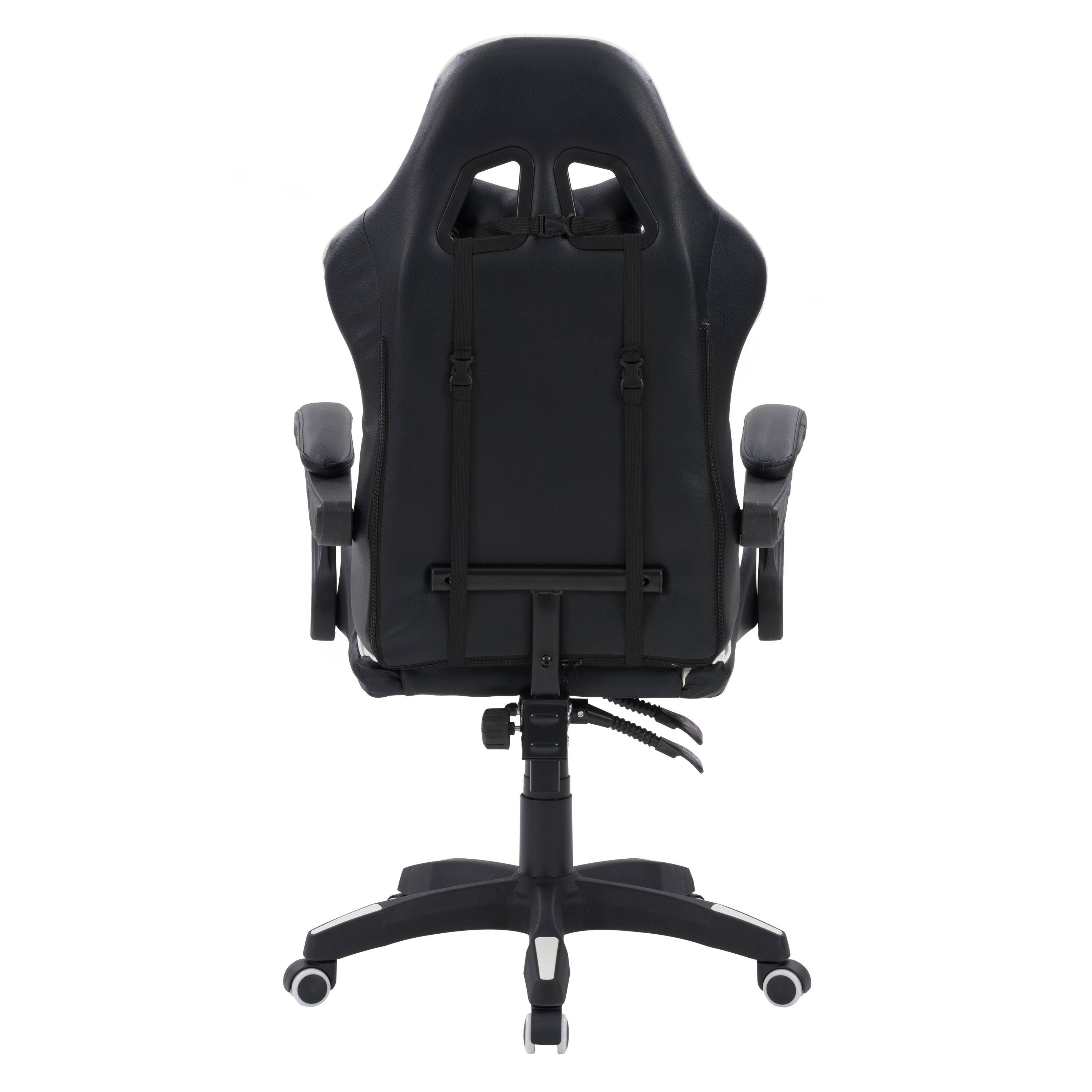 Alt View 12. CorLiving - Ravagers Gaming Chair - Black and White.