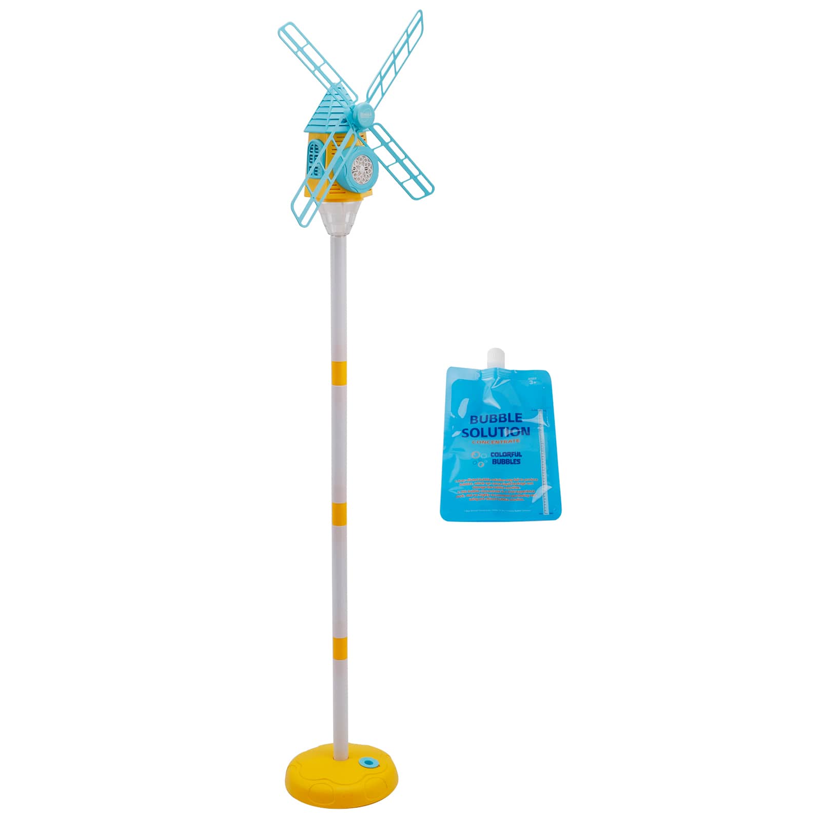 "Topteng - Windmill Bubble Machine – Standing, 10 Nozzles, 51"" Adjustable Height, Light, 130ml Tank, Fit for Outdoor Kids Party - Blue" price history on PriceWatchPro