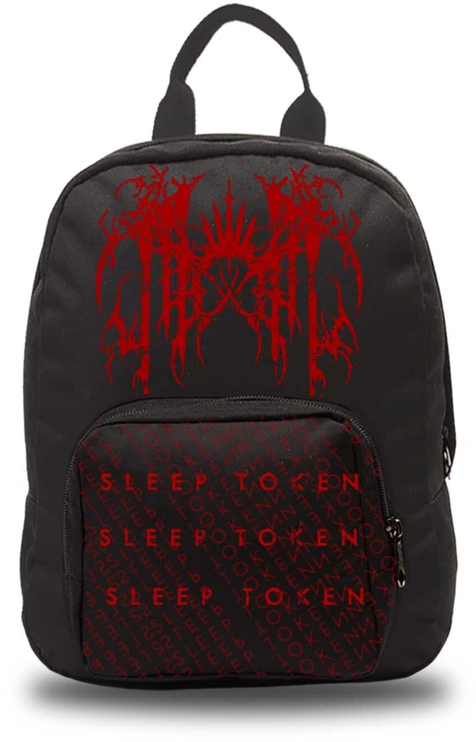 PopMarket - Sleep Token - Rocksax - Sleep Token - Grunge Logo - Mini Backpack (Black/Red) - Multicolor
