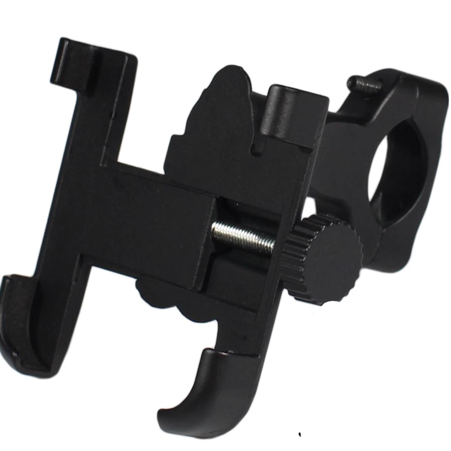 Front. Home Collection - Aluminum Bike Phone Holder – Secure Handlebar Cell Phone Mount for Bicycles, Motorcycles & Scooters - Black.