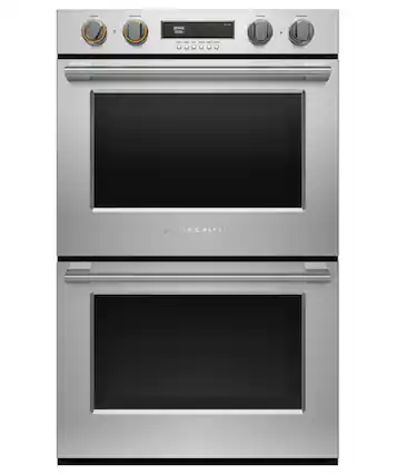 Front. Fisher & Paykel - 30-in Built-In Electric Convection Double Wall Oven - Stainless Steel.