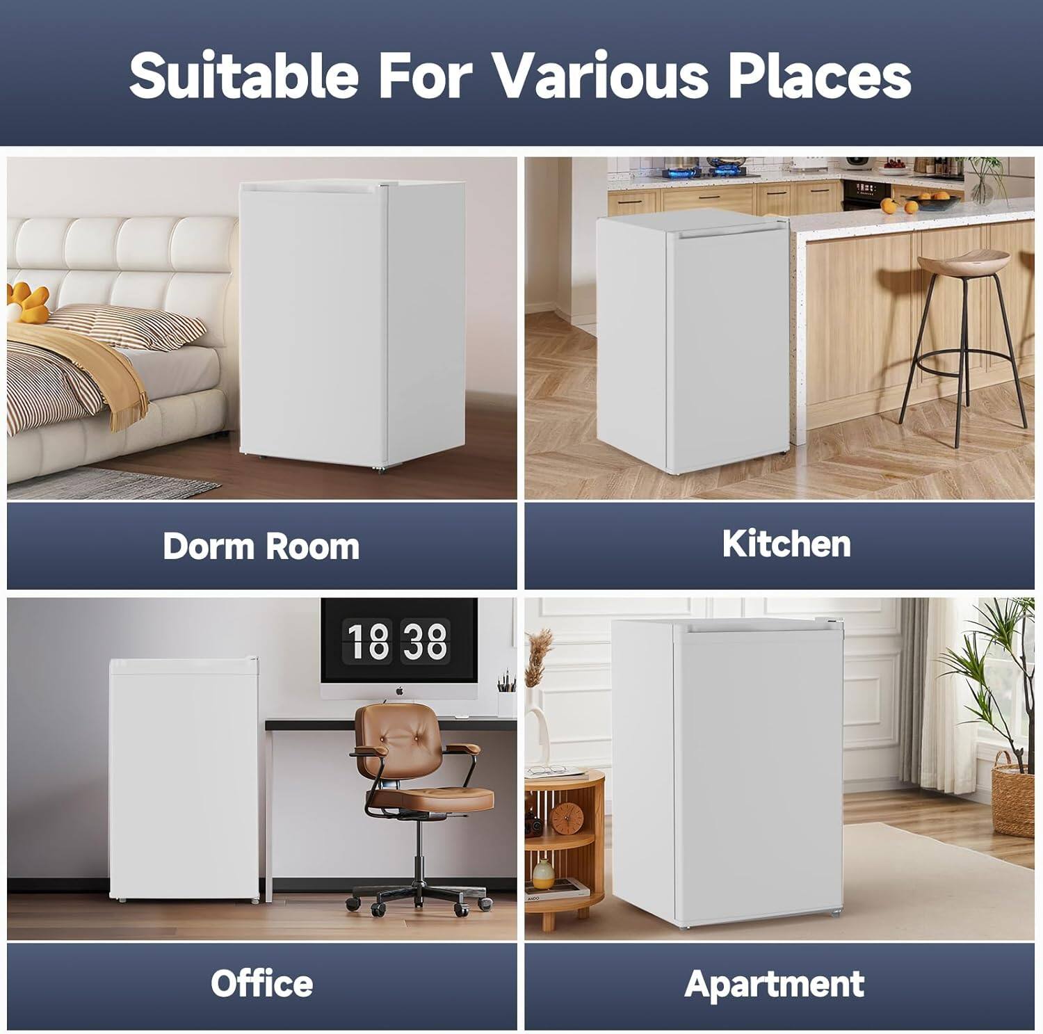 Suitable For Various Places

- Dorm Room
- Kitchen
- Office
- Apartment