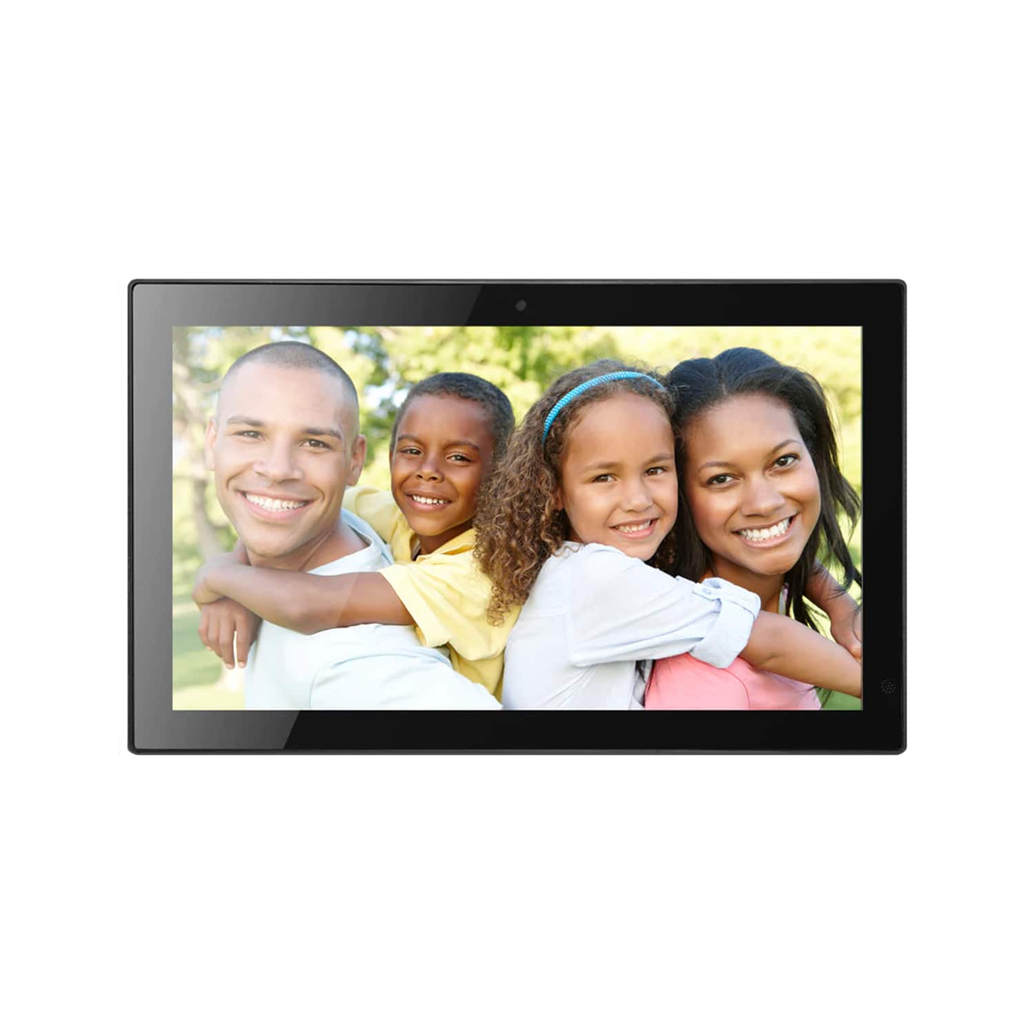 Sungale - 14 in Cloud Photo Frame, 20GB Cloud Storage, Camera/App Support - Black
