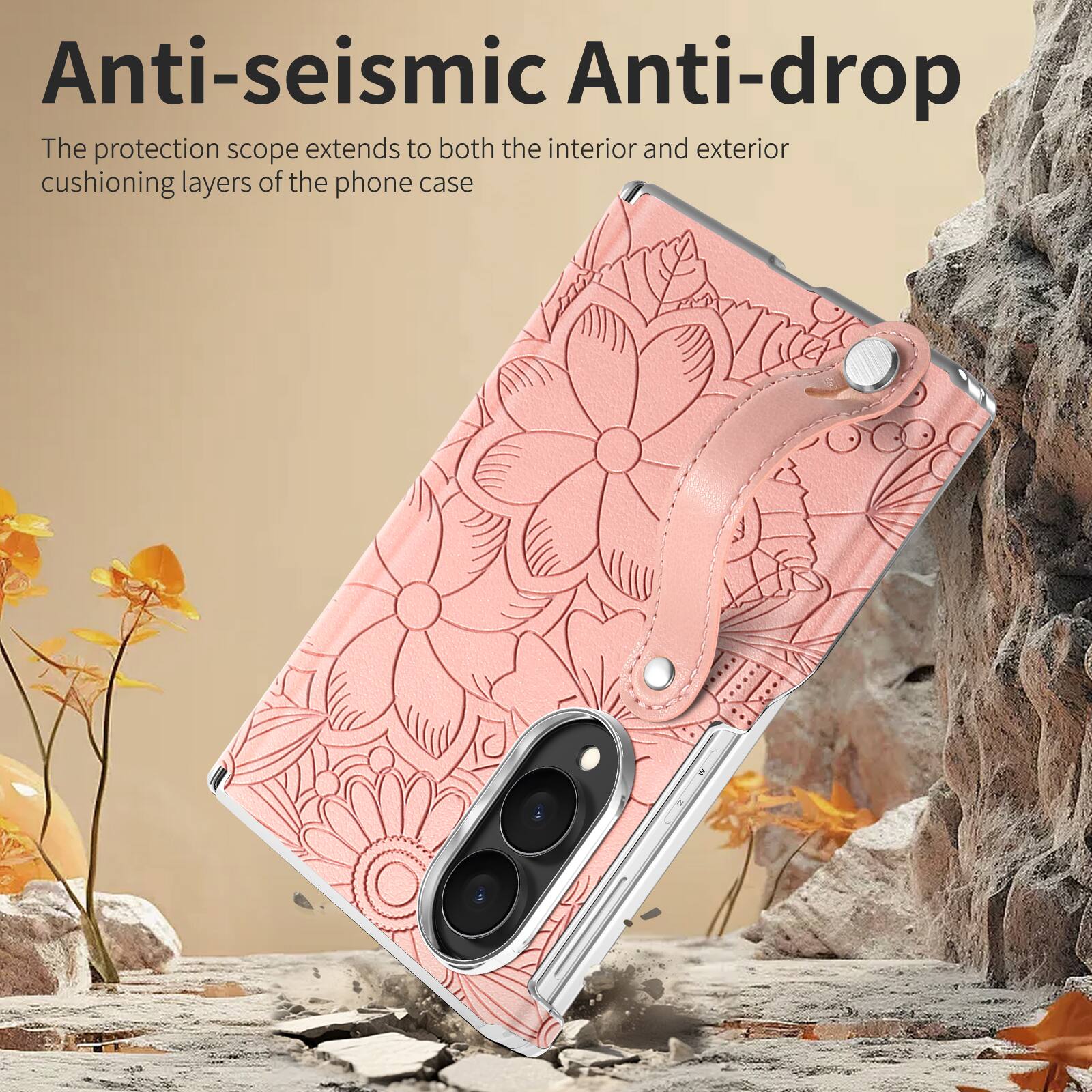 Anti-seismic Anti-drop

The protection scope extends to both the interior and exterior cushioning layers of the phone case