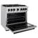 Left. ZLINE - ZLINE Autograph Edition 36" Classic Gas Range w/ 6 Burners & Matte Black Accents (CGRZ-36-MB) - Stainless Steel.