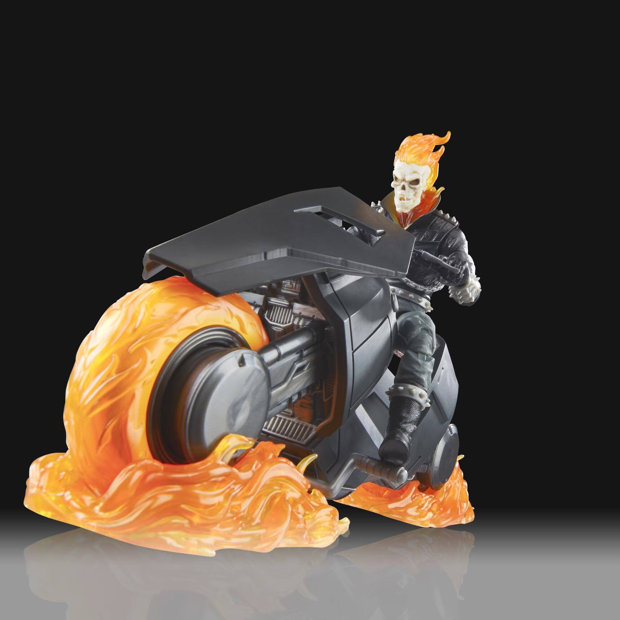 Back. Marvel - Marvel Legends Series Ghost Rider, 6" Comics Collectible Action Figure with Motorcycle.
