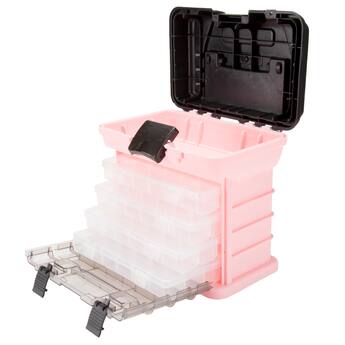 hard pink tackle box Worm Gear 88 Piece Loaded With excellent storage space and a secure latch Tackle Boxes in Fishing Tackle