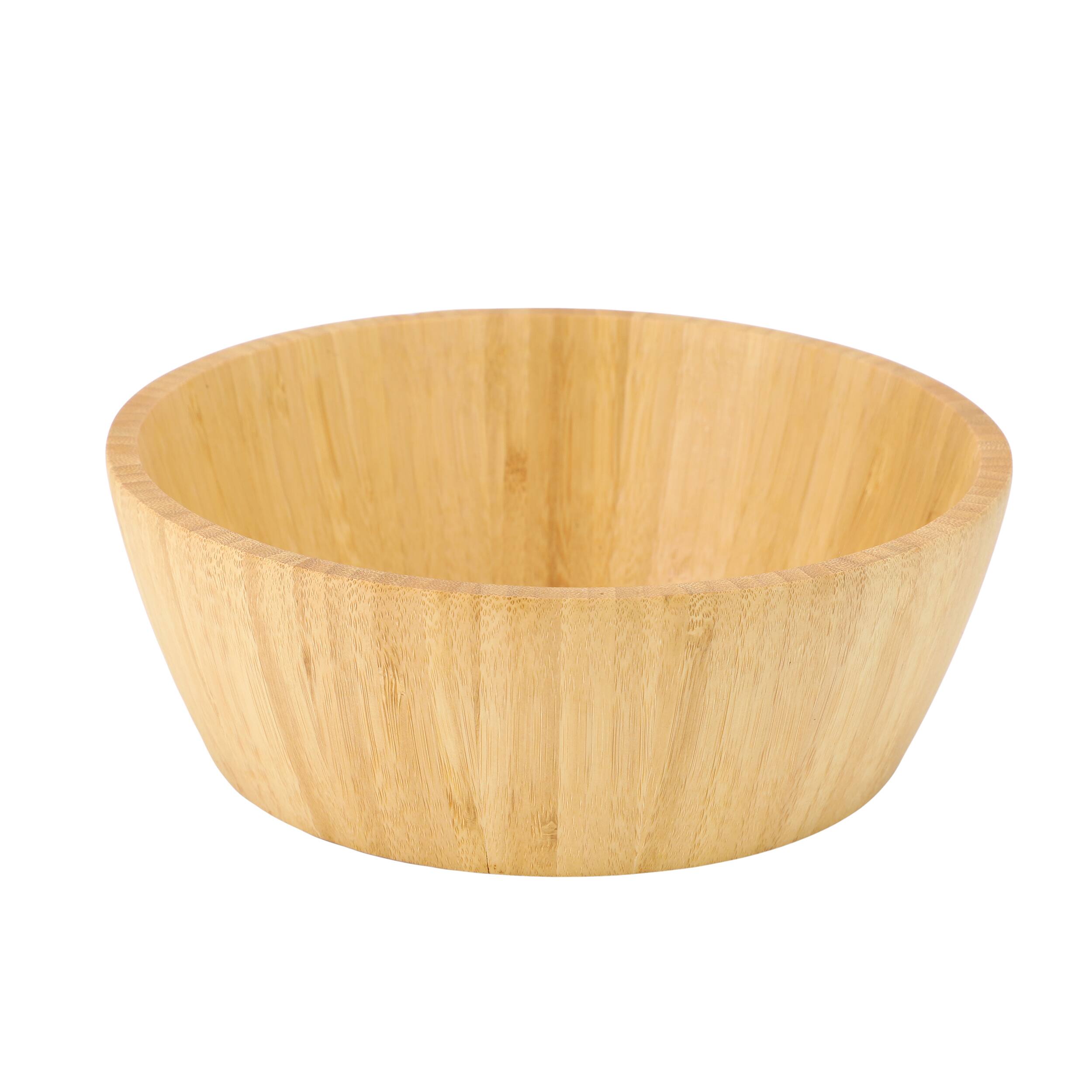 Alt View 5. MegaChef - MegaChef 4 Piece 8 Inch Bamboo Wood Salad Bowl Set - Brown.