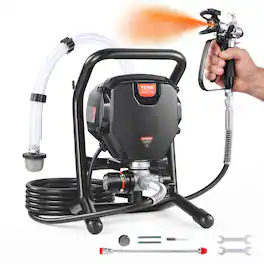 VEVOR - Stand Airless Paint Sprayer, 3000PSI 750W Efficient Electric Airless Sprayer,for Home Interior and Exterior Furniture - Black