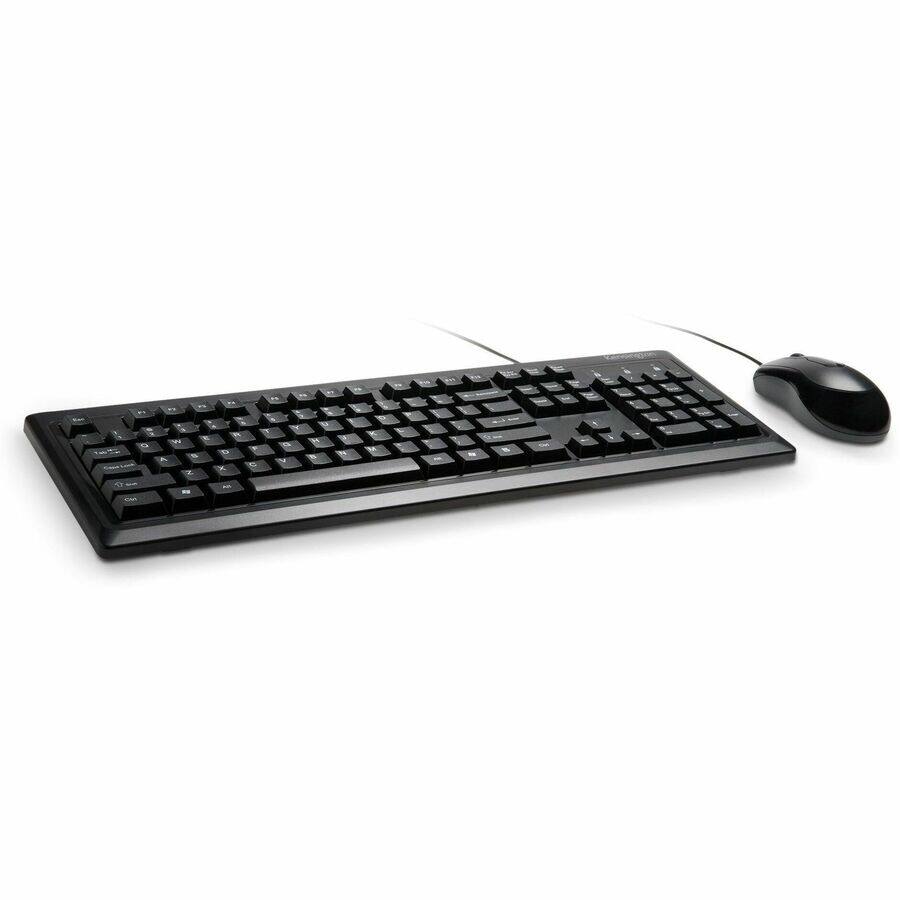Alt View 1. Kensington - Kensington ValuKeyboard Desktop Set - Wired - USB Type A Cable Keyboard - Black - USB Type A Cable Mouse - Optical - Unknown.