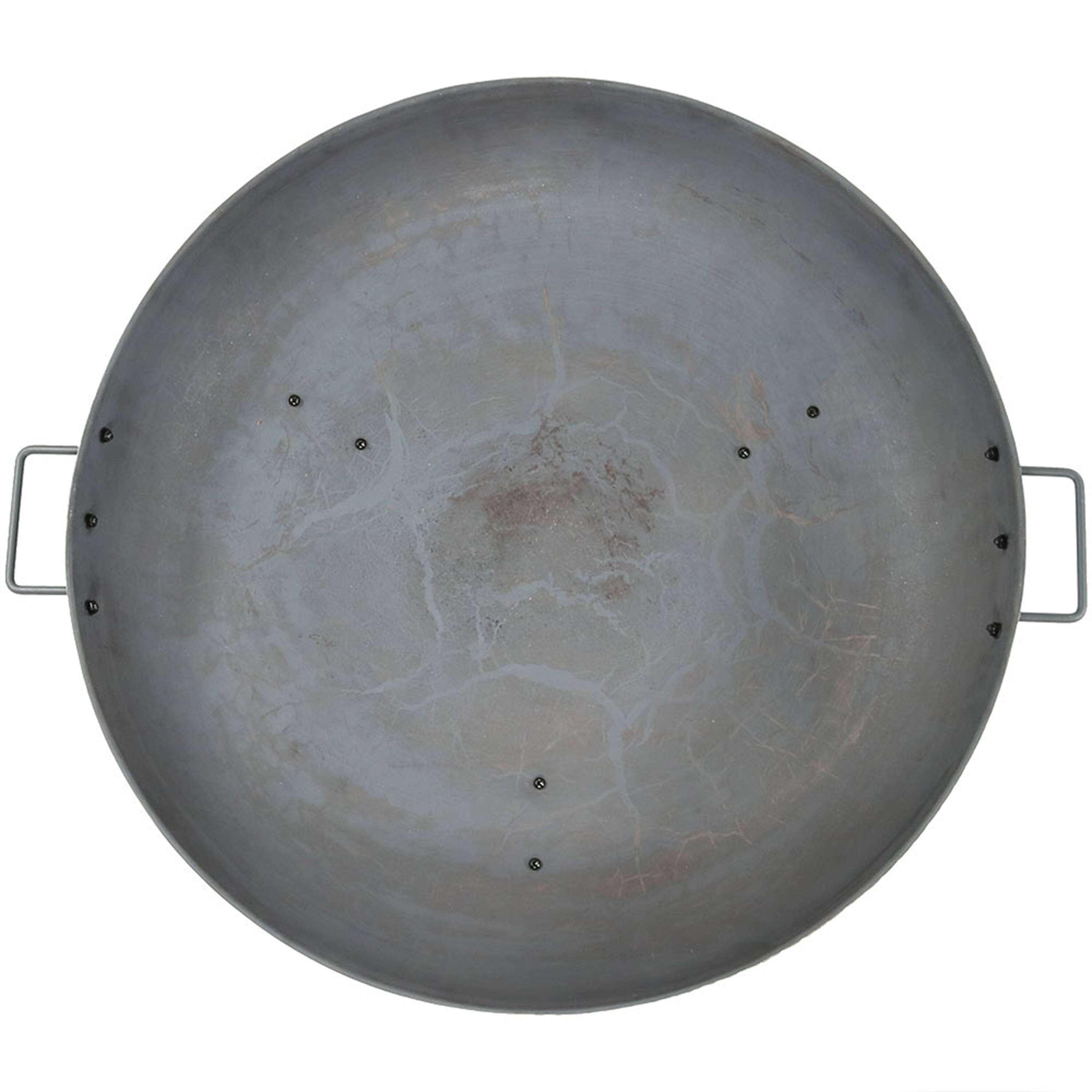 Alt View 9. Sunnydaze - 30 in Rustic Cast Iron Outdoor Raised Fire Pit Bowl - Steel.