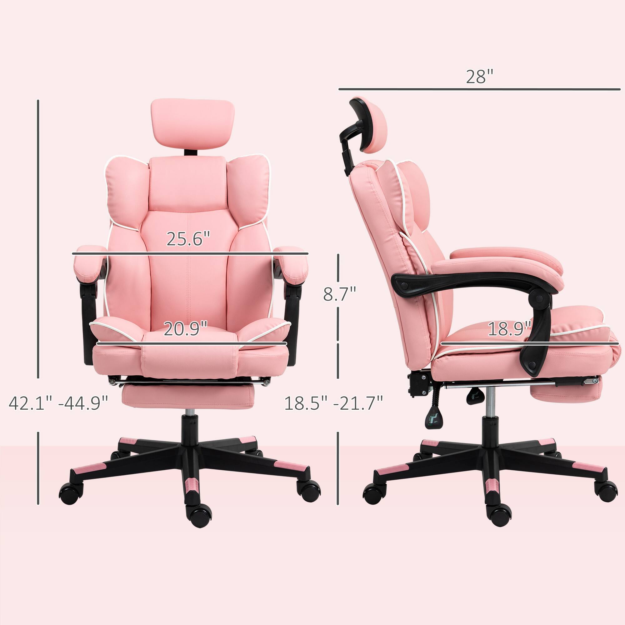 Homcom Executive Office Chair, Overstuffed PU Leather