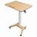 Left. Victor - Solid Wood Wide Rectangle Mobile Standing Desk - Wood Grain.
