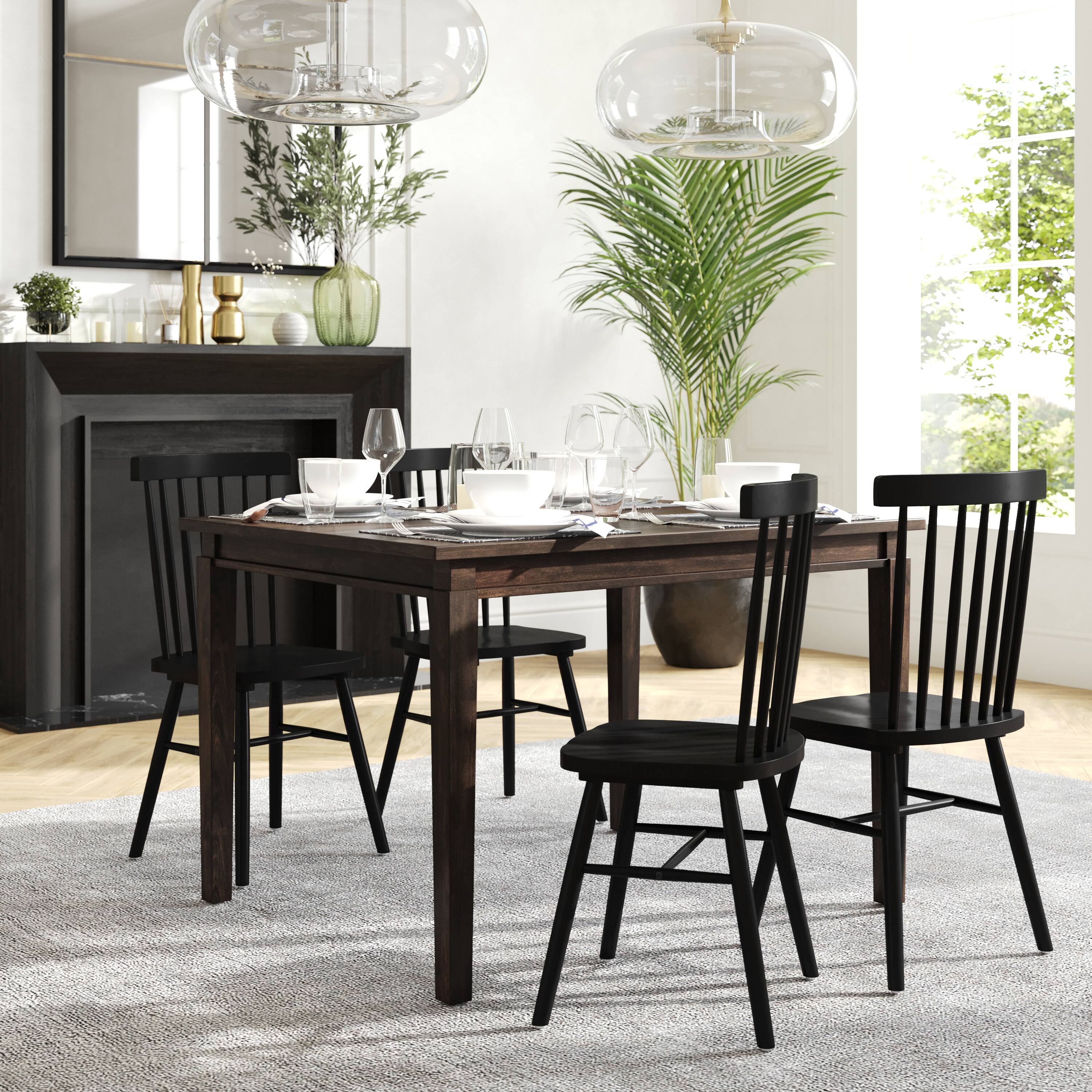 Alt View 1. Flash Furniture - Henry 47" Solid Wood Dining Table, Commercial Grade Heavy Duty Rectangle Wood Table for 4, Wenge Matte Finish - Brown.