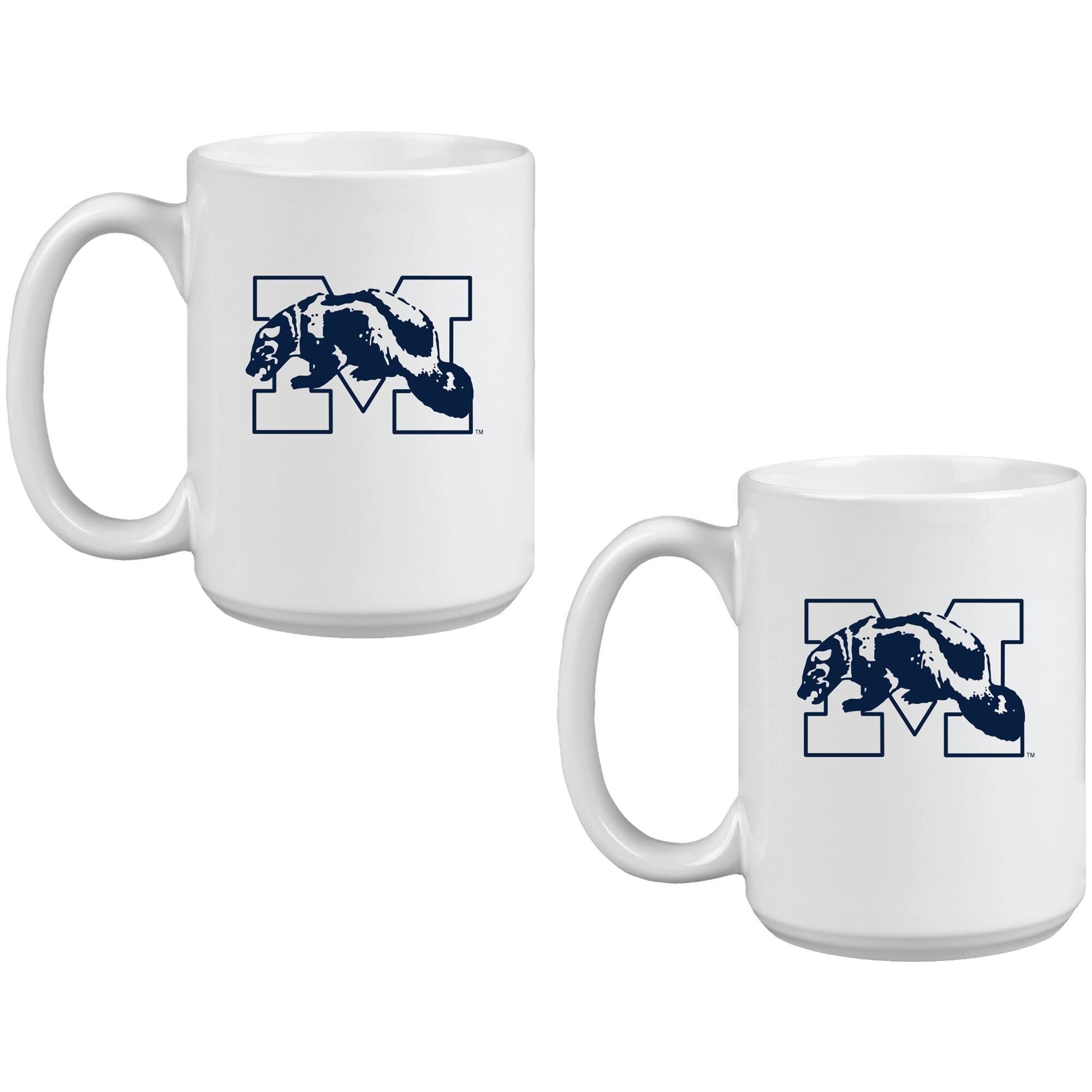 Alt View 1. Indigo Falls - Michigan Wolverines Two Pack 15oz. Vault Sketch Ceramic Mug Set - Multicolor.