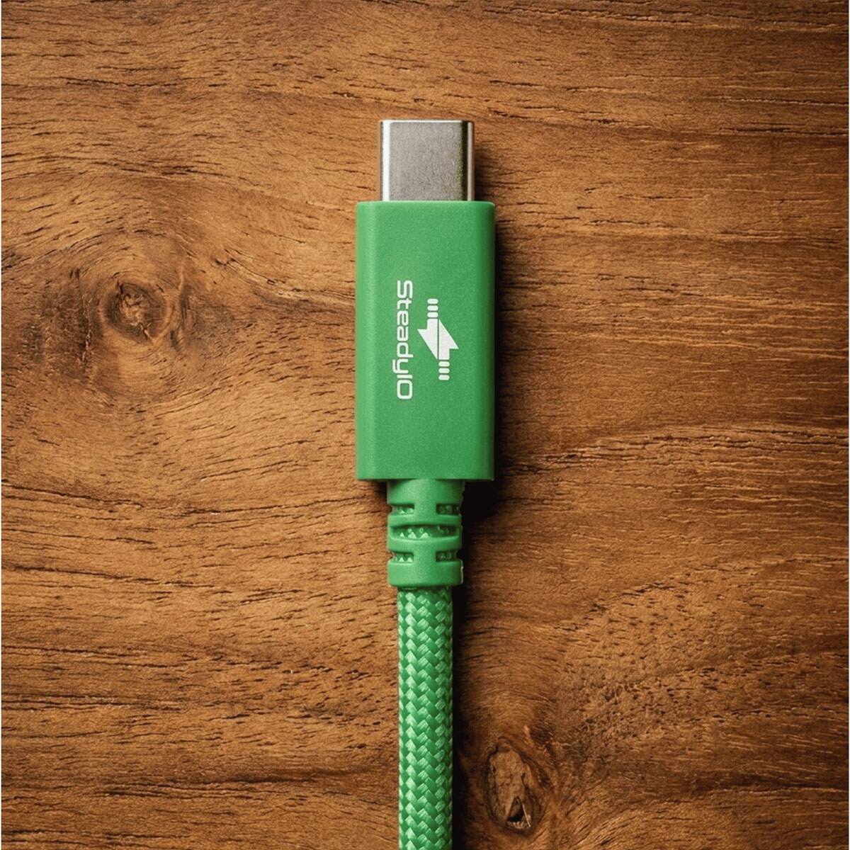 Alt View 7. Glyph Technologies - Glyph Technologies Connect+ 240W 80Gbps USB 4.0 Type-C Cable, Green - 1'.