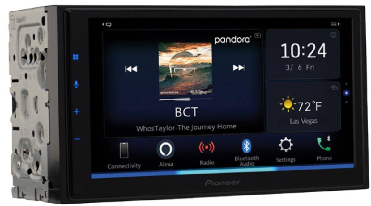 Angle. Pioneer - 6.8 Inch Multimedia Car Stereo Receiver - Black.