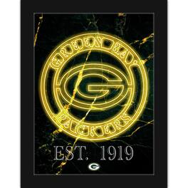 Fan Creations - Green Bay Packers 12'' x 16'' Framed Circle Logo Print - Black