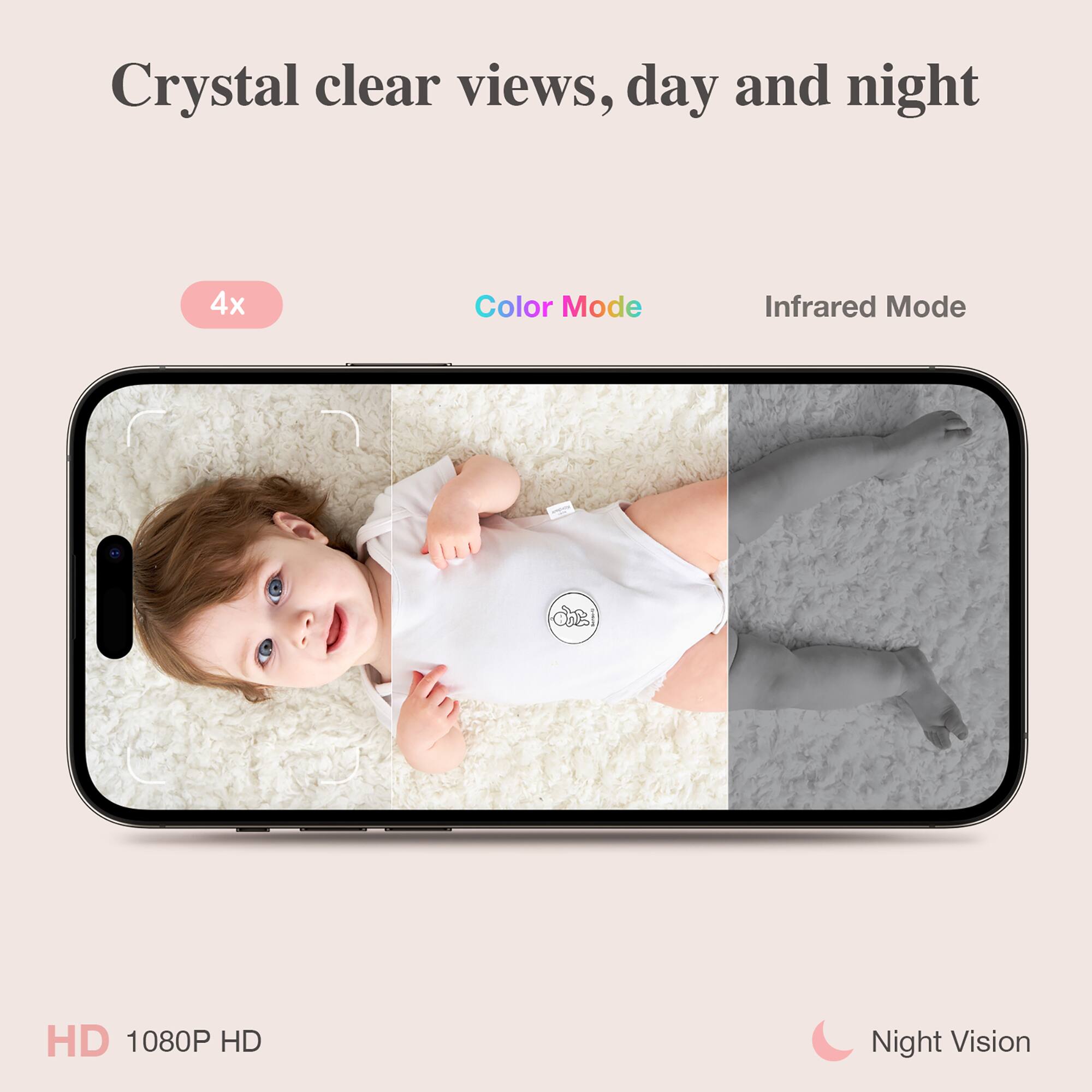 Crystal clear views, day and night 4x Color Mode Infrared Mode HD 1080P HD Night Vision