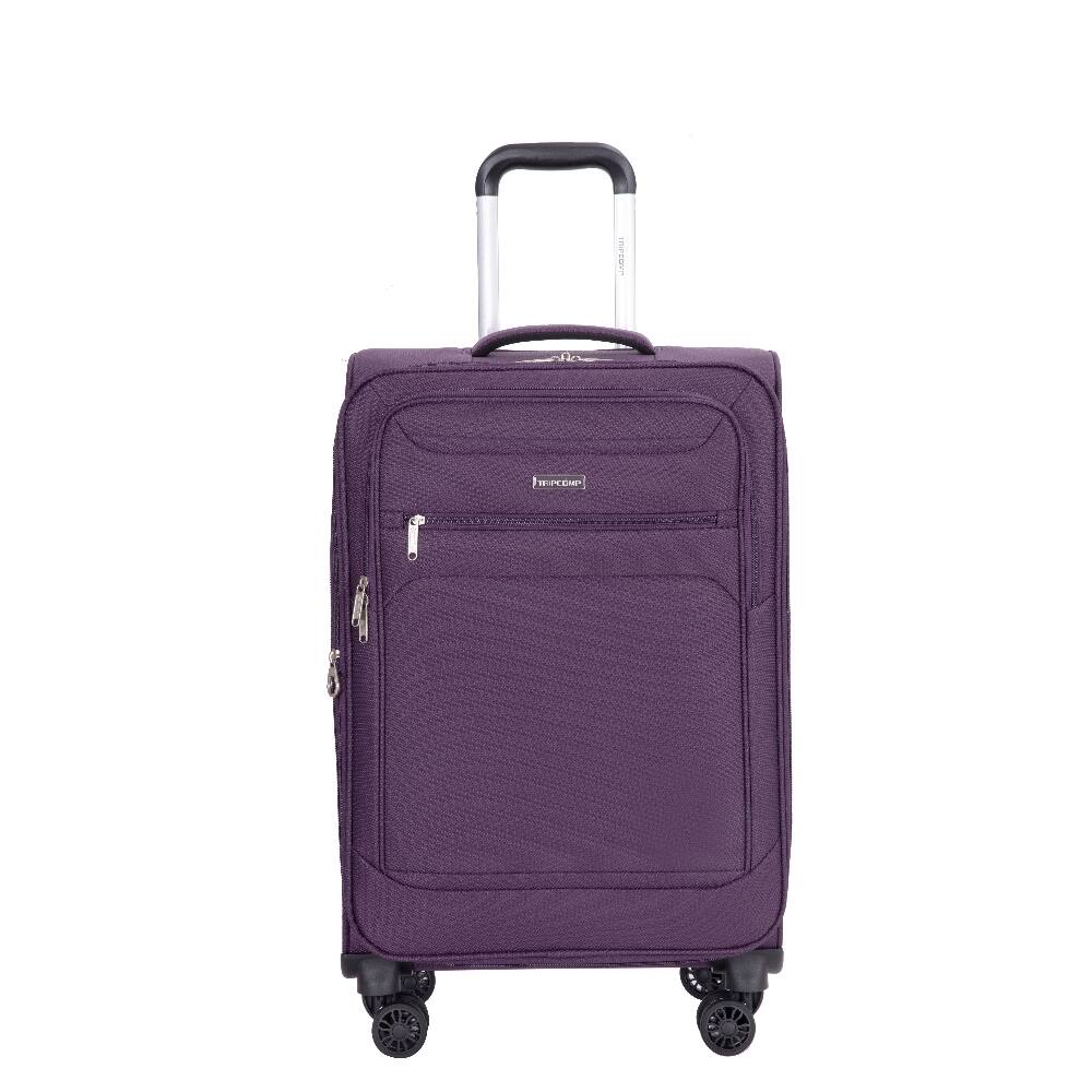 Angle. Ropilly - Ropilly 5 Piece Luggage Set Softshell Suitcase Lightweight Carry On Suitcase Purple - Purple.