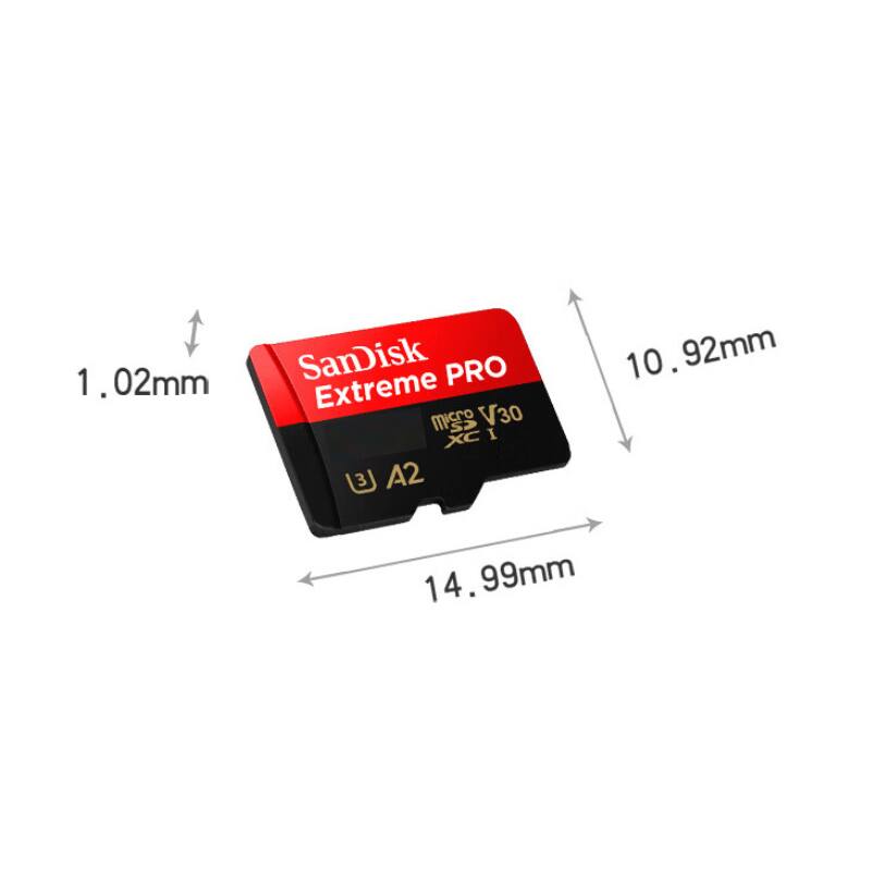 1.02mm  
1.1  
SanDisk PRO Extreme Micro SD V30 XC I U3 A2  
10.92mm  
14.99mm  
14.99mm