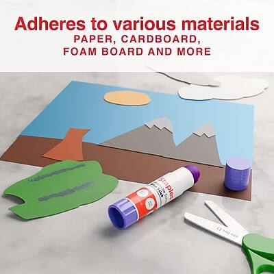 Adheres to various materials  
PAPER, CARDBOARD, FOAM BOARD AND MORE