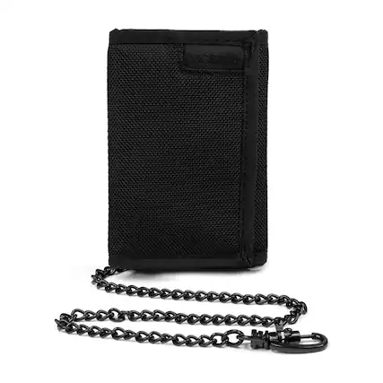 Front. Pacsafe - RFIDsafe Z50 Trifold Wallet - Black.
