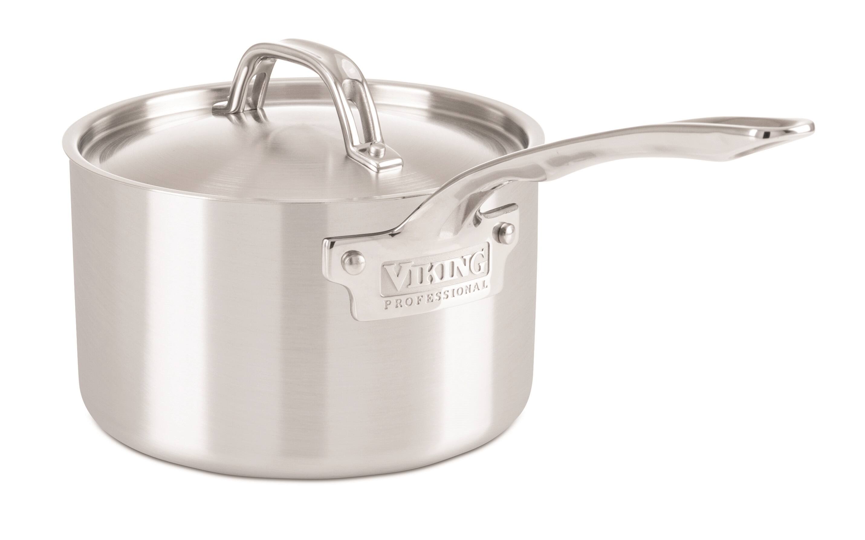 Alt View 13. Viking - Professional 5 Ply, 10 Piece Cookware Set- Satin - Stainless Steel.