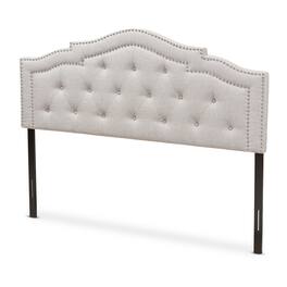 Baxton Studio - Edith Modern and Contemporary Fabric Queen Size Headboard - Greyish Beige