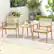 Back. Costway - 2 PCS Wood Chair Indonesia Teak Wood Armchair with Natural Rattan Seat & Back Patio Chair for Porch - Natural.