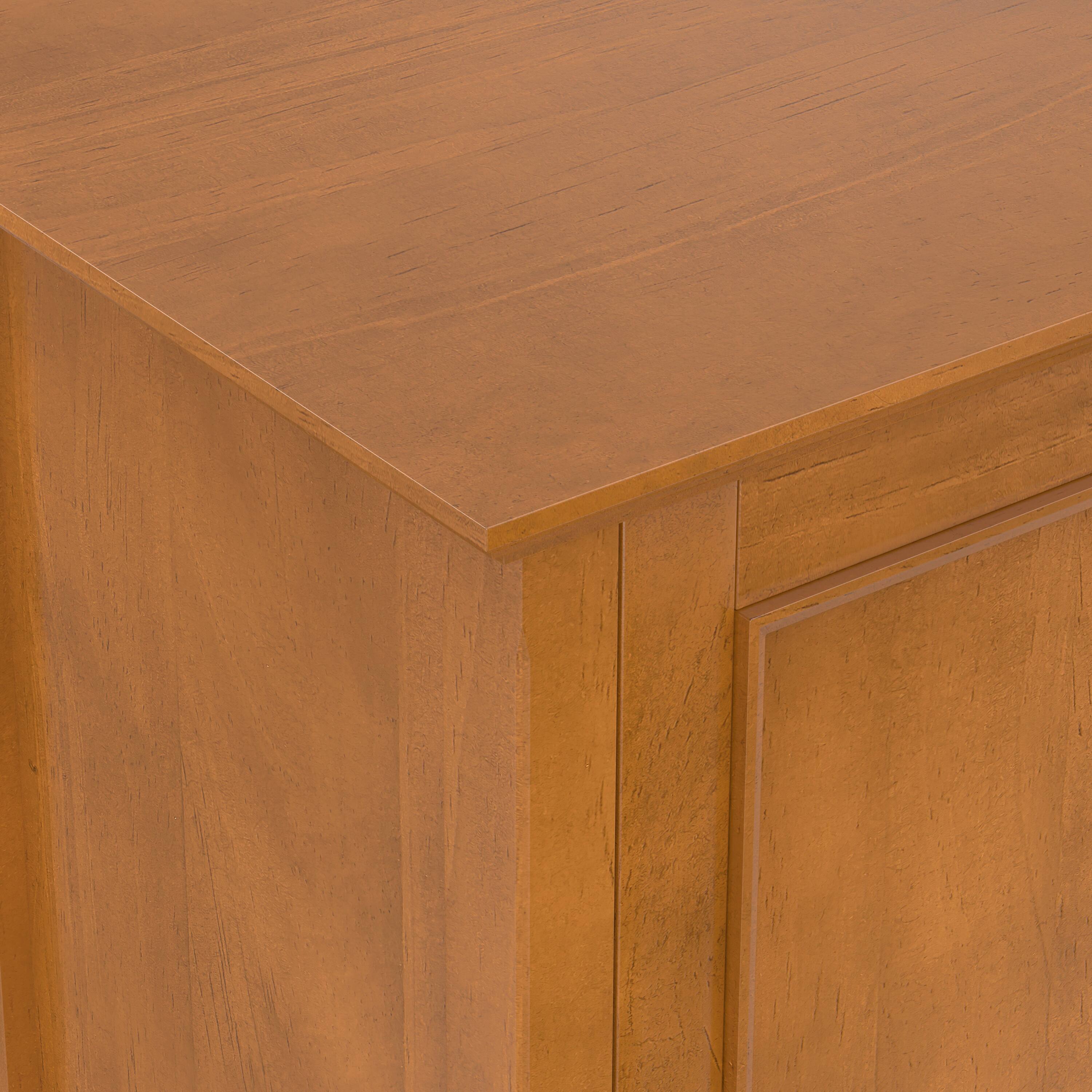 Alt View 4. Simpli Home - Simpli Home Amherst 66 inch Wide Solid Wood Transitional 4 Door Storage Cabinet in Light Golden Brown - Light Golden Brown.