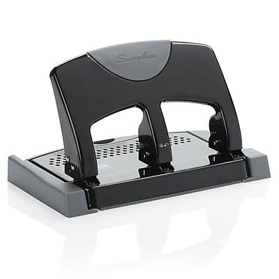 Alt View 1. Swingline - SmartTouch Low Force Desktop 3-Hole Punch, 45 Sheet Capacity, Black/Gray - Black/Gray.