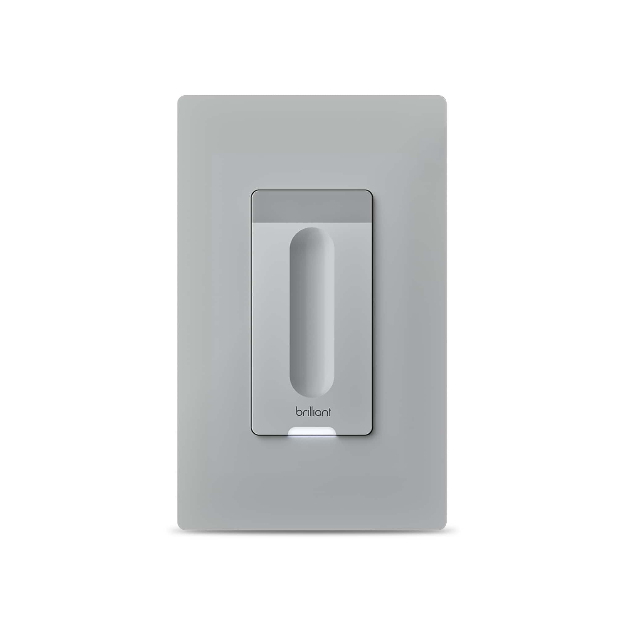 Brilliant - Smart Dimmer Switch - Gray - Front_Zoom