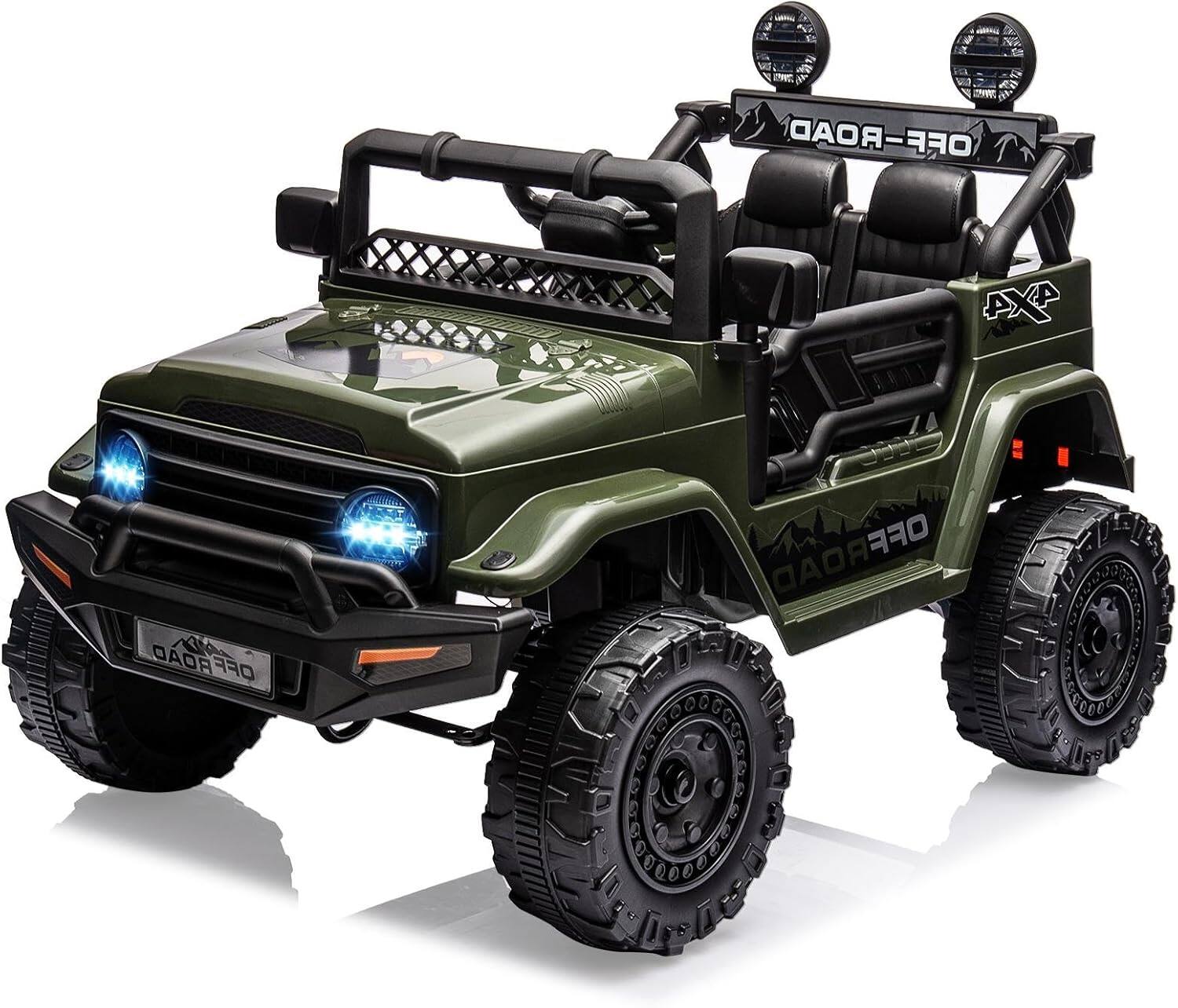 GARVEE - 12V Electric Ride-On Truck with Remote Control, Spring Suspension, LED Lights, Music, 3 Speeds - Green price history on PriceWatchPro