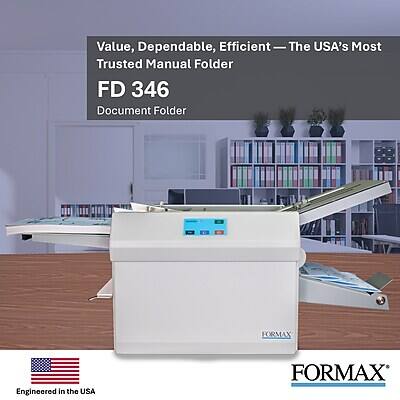 Value, Dependable, Efficient - The USA's Most Trusted Manual Folder  
FD 346  
Document Folder  

FORMAX  
Engineered In the USA  
FORMAX