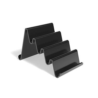 Alt View 1. TRU RED - 4 Compartment Business Card Holders, 100 Card Capacity, Each - Black.