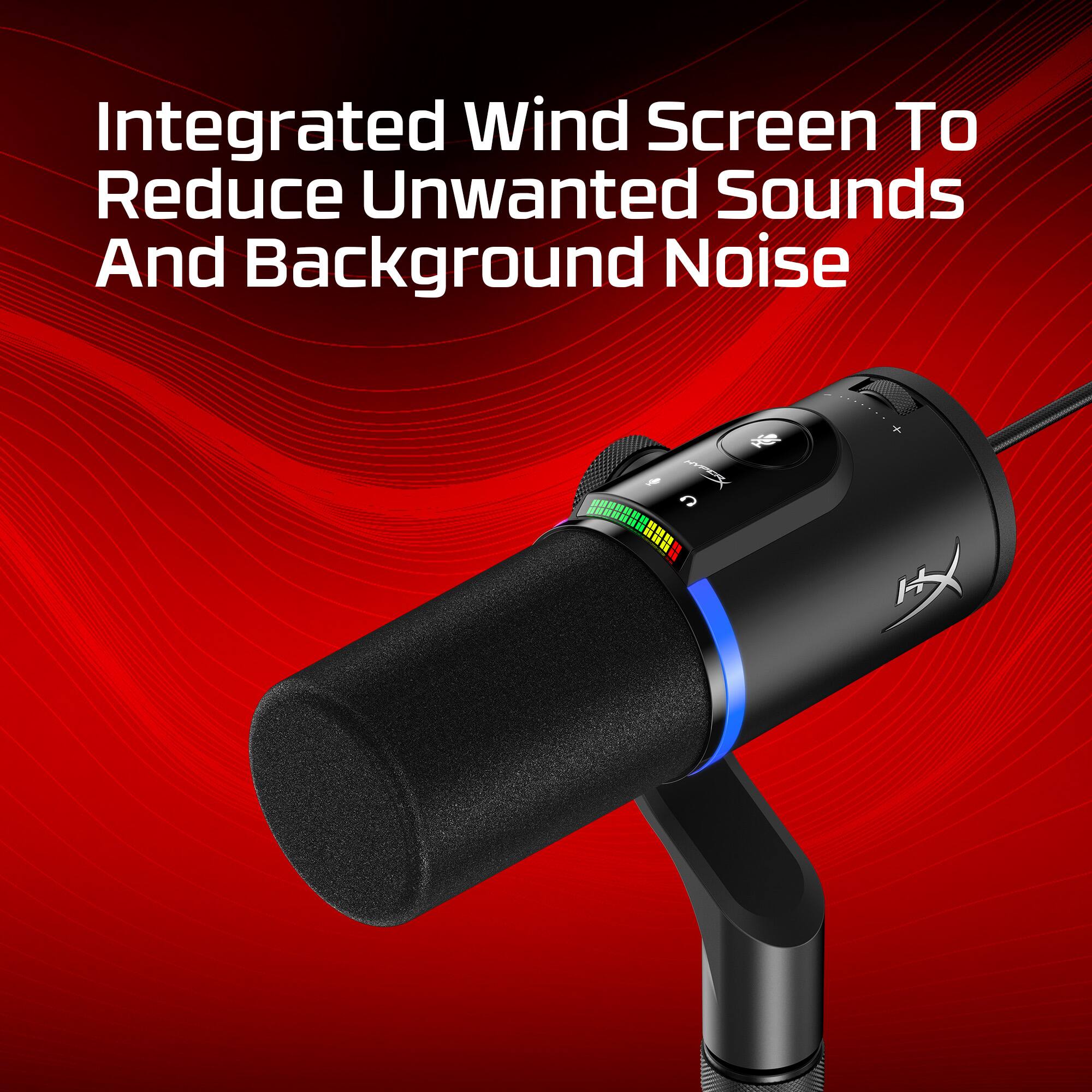 Integrated Wind Screen To Reduce Unwanted Sounds And Background Noise
