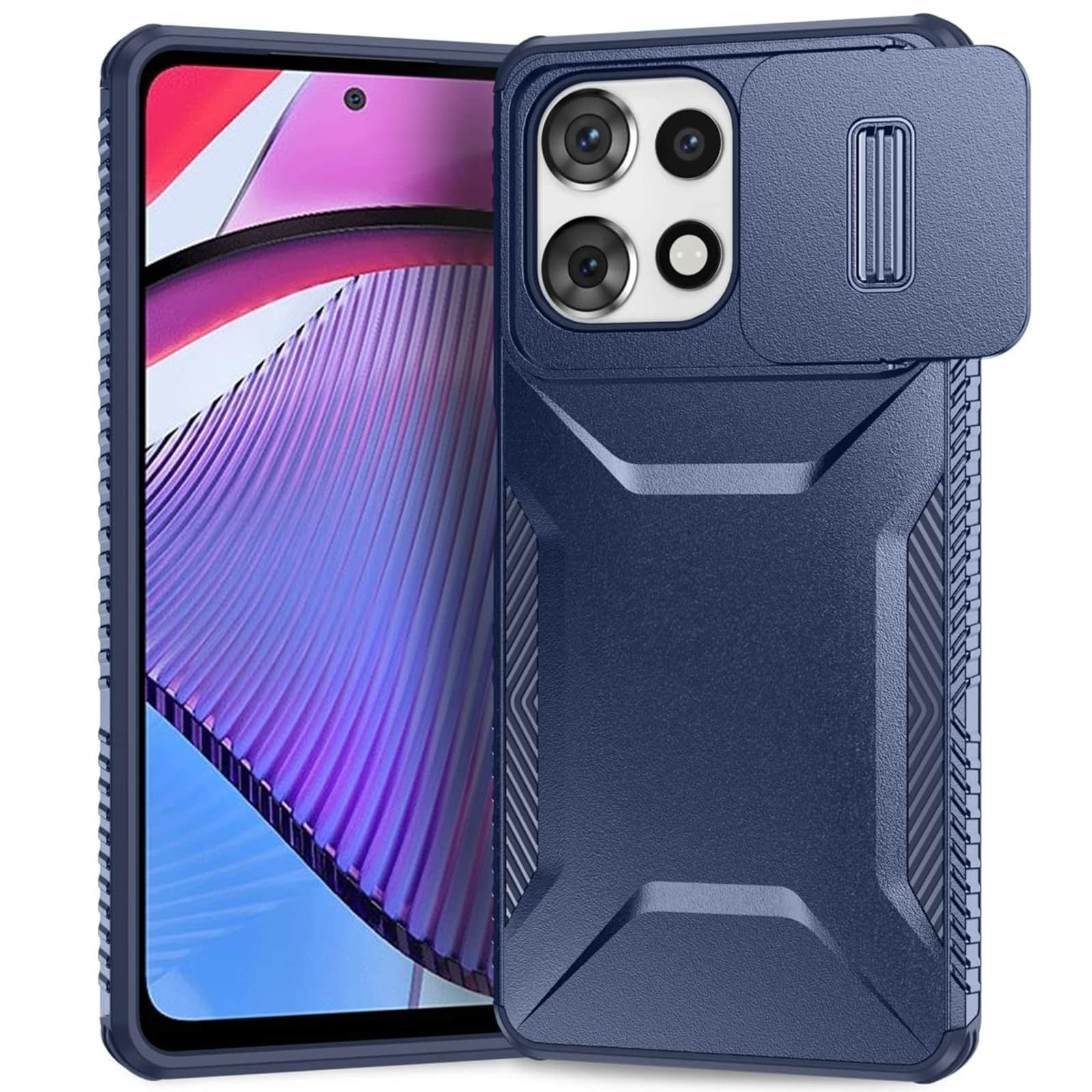 UUCOVER - For Motorola Moto G Power/Moto G Play (2025/2026) Dual Layer Case with Sliding Camera Lens Cover, Drop Protection Shell - Blue price history on PriceWatchPro