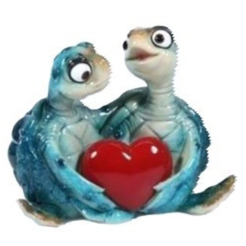 FC Design - 4.5"W Sea Turtle Couple Figurine Statue Office Desk Tabletop Home Decor Gift - Multi-Color