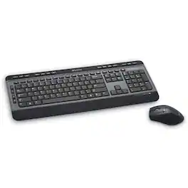 Verbatim - Wireless Multimedia Keyboard and 6-Button Mouse Combo - Black - USB Type A Wireless RF - Black - USB Type A - Unknown