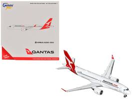 Airbus A220-300 Commercial Aircraft "QantasLink" (VH-X4B) Tail 1/400 Diecast Model Airplane by GeminiJets - White with Red